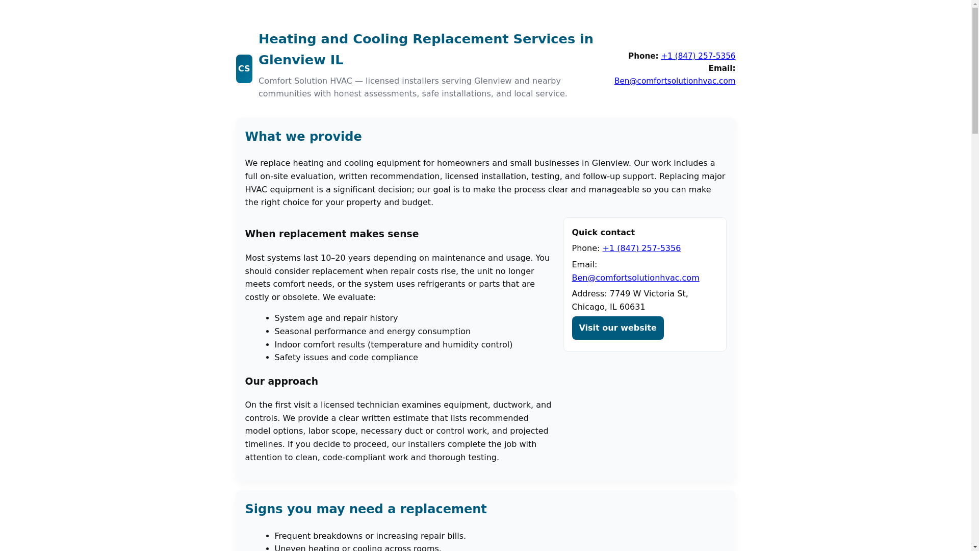 website screenshot of https://heating-cooling-replacement-glenview-il.pages.dev/