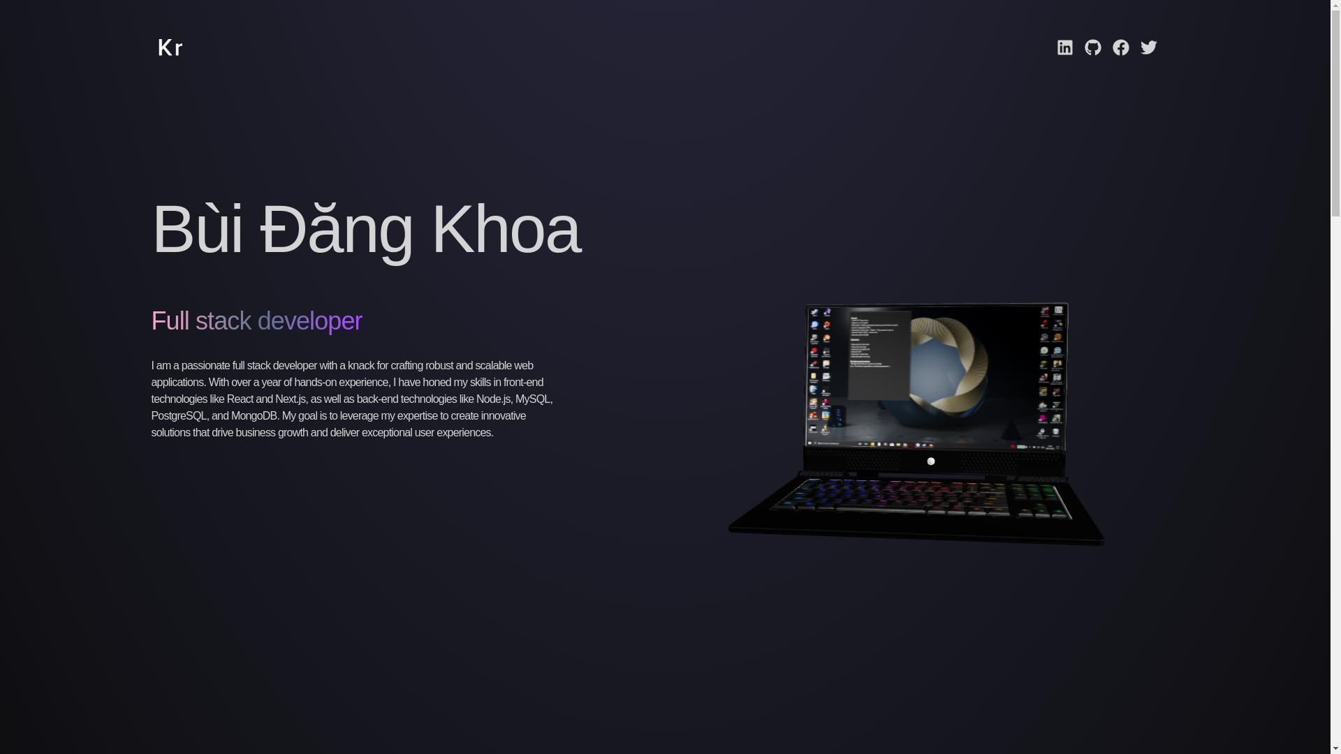 website screenshot of https://khoadangbui.online/
