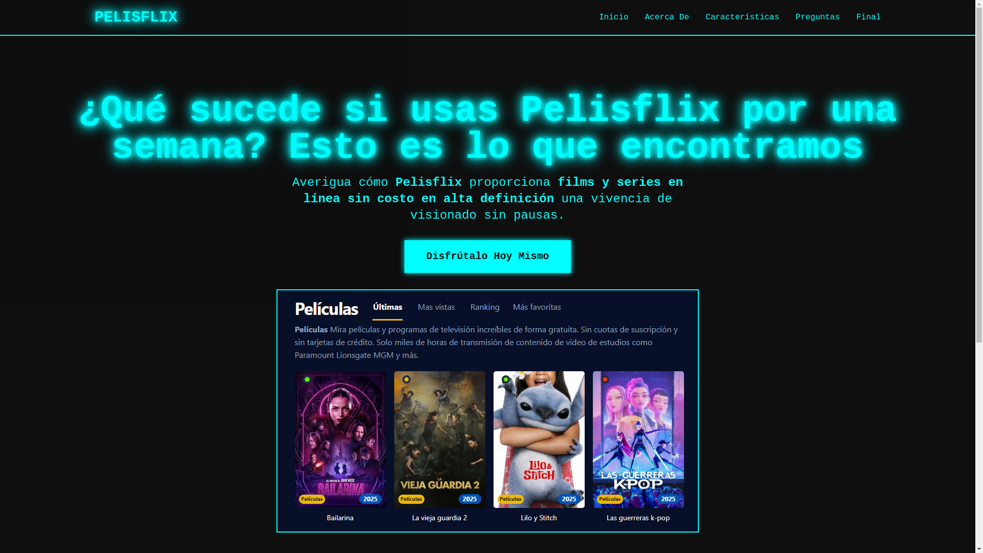 website screenshot of https://pelisflix-tktt.pages.dev/