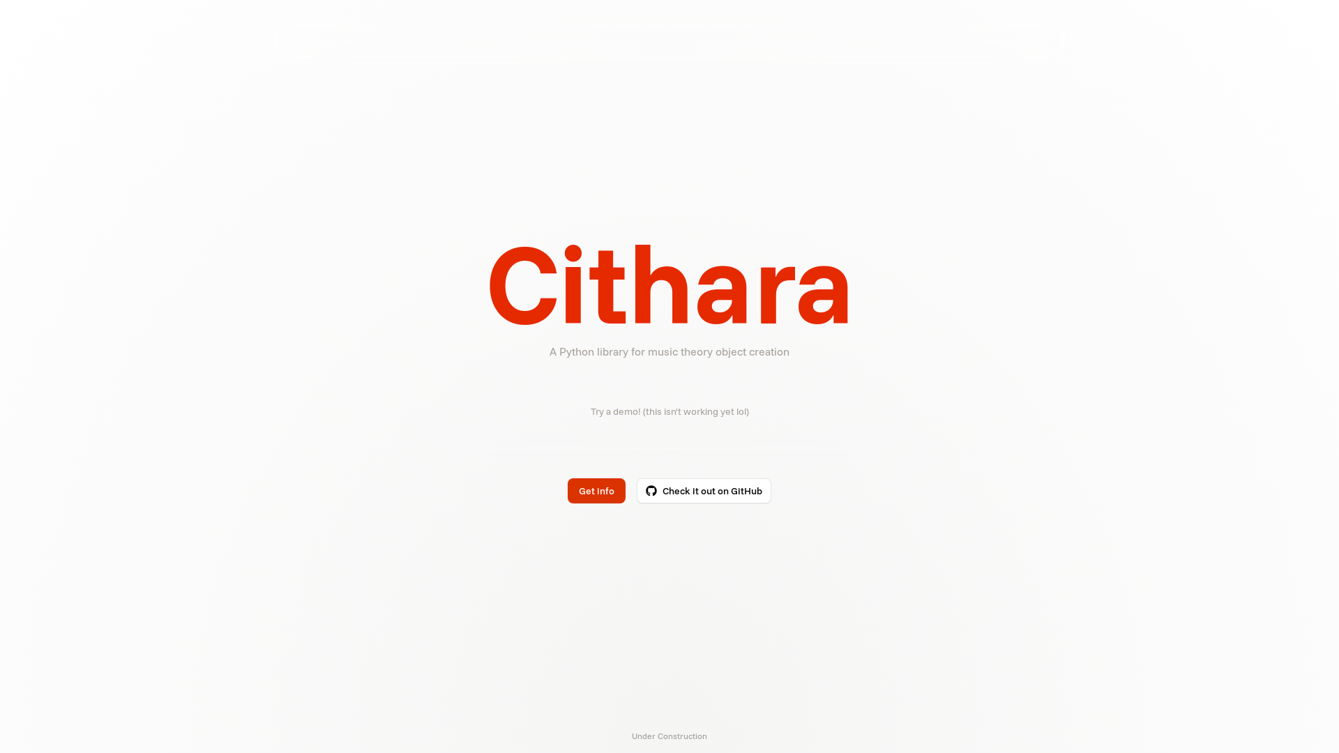 website screenshot of https://cithara.xyz/