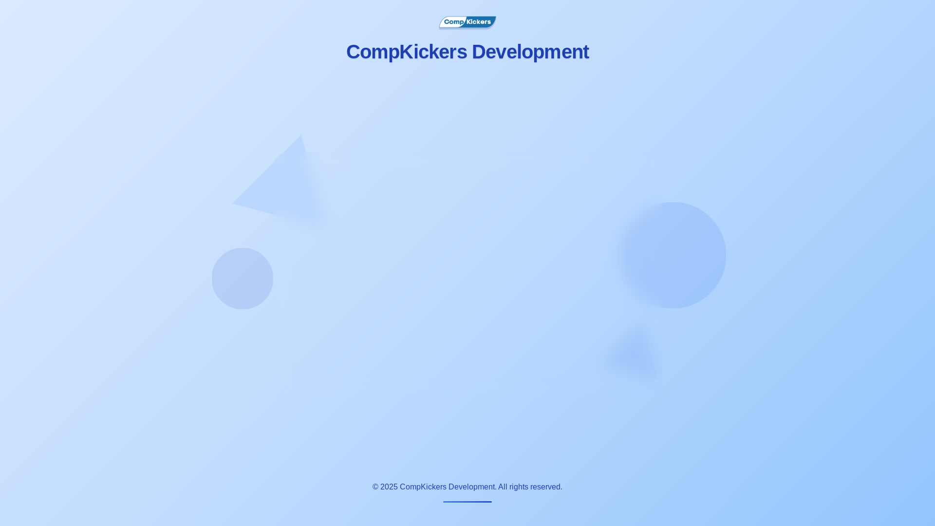 website screenshot of https://compkickers-dev.uk/