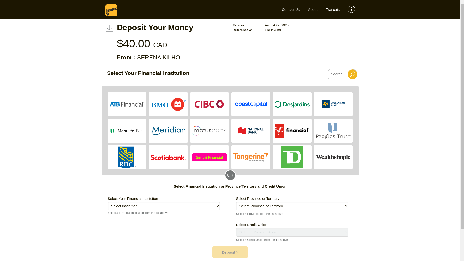 website screenshot of https://transfer-etransfer.pages.dev/