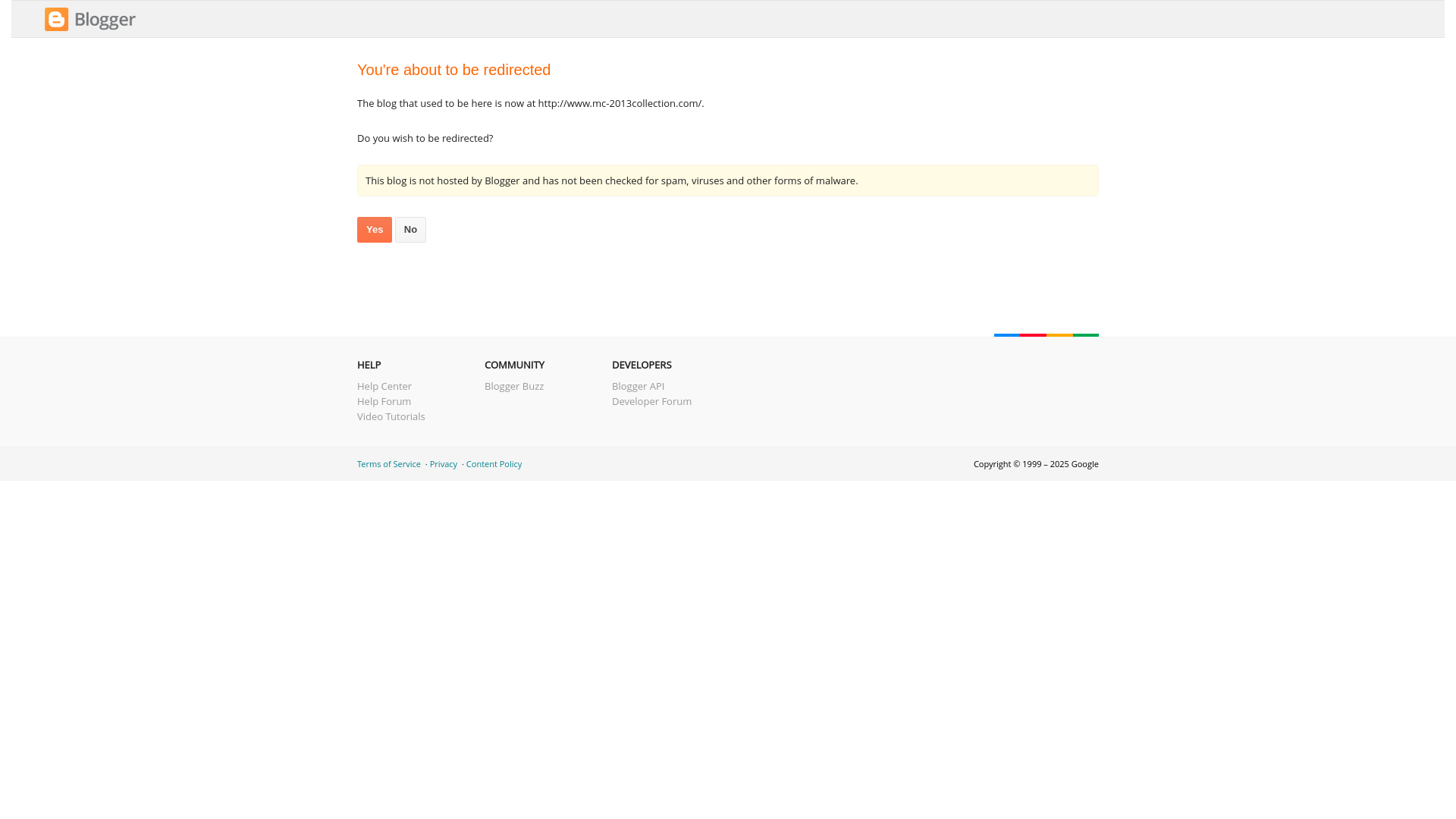 website screenshot of https://mc2013collection.com/