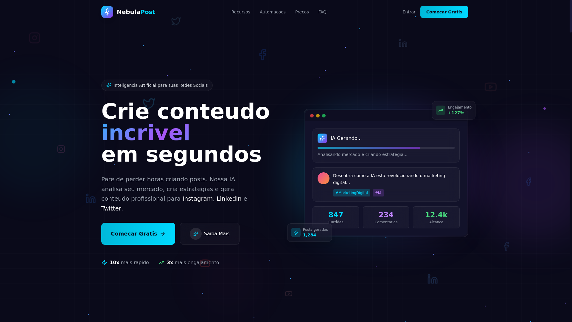 website screenshot of https://nebulapost-landing.pages.dev/