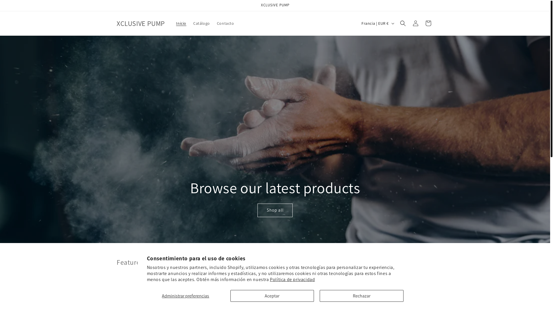 website screenshot of https://xclusivepump.com/