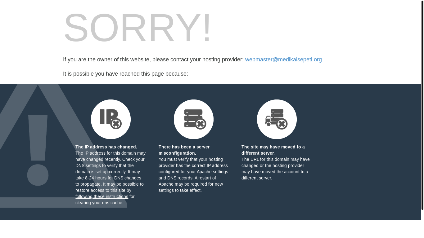 website screenshot of https://medikalsepeti.org/