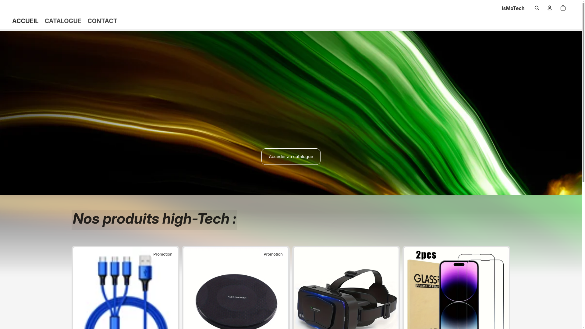 website screenshot of https://ismotech.store/