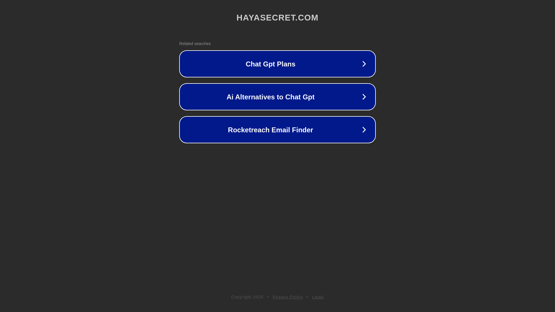 website screenshot of https://hayasecret.com/