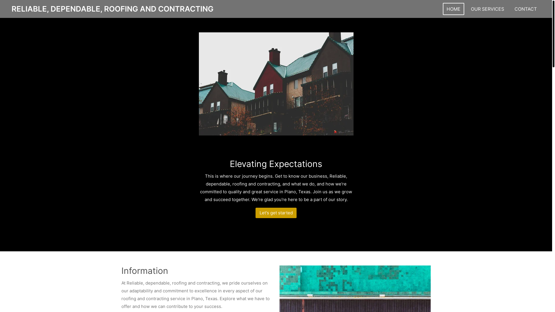 website screenshot of https://reliable-dependable-roofing-and-contracting.net/