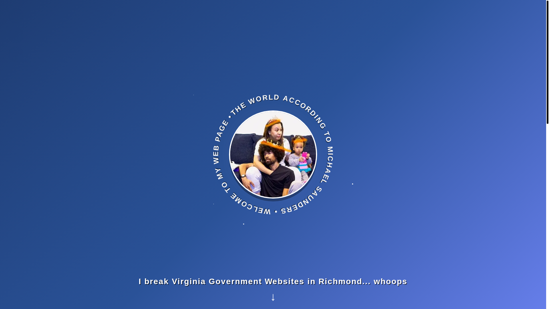 website screenshot of https://michaelsaunders.rocks/