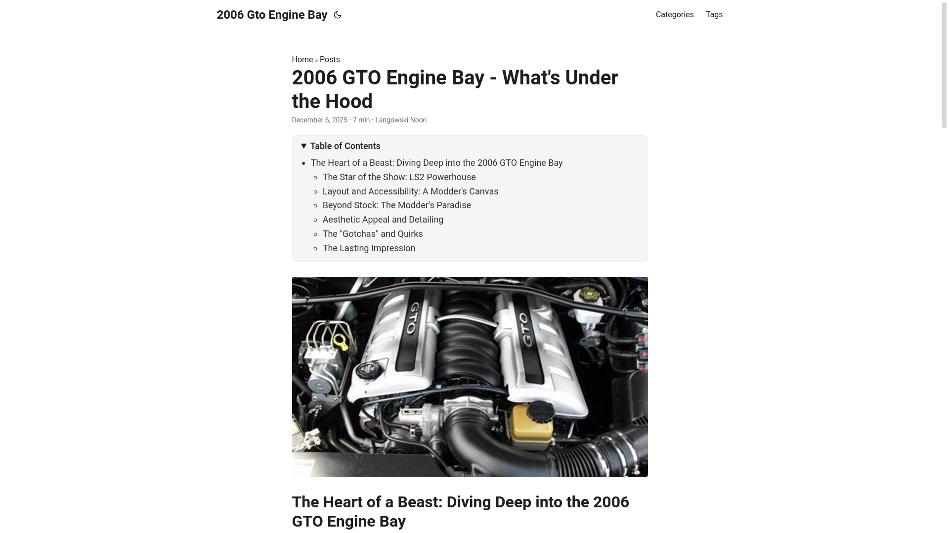 website screenshot of https://2006gtoenginebay.pages.dev/