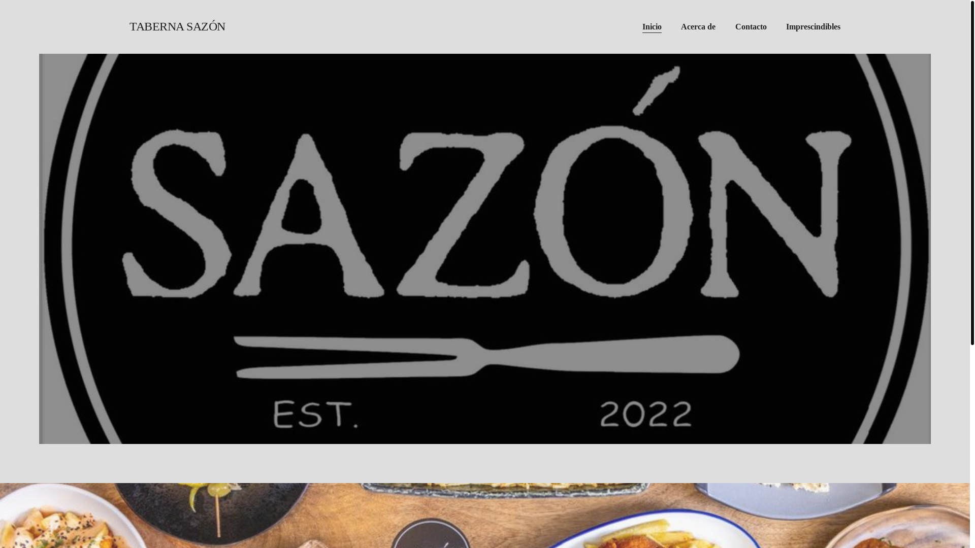 website screenshot of https://tabernasazon.com/
