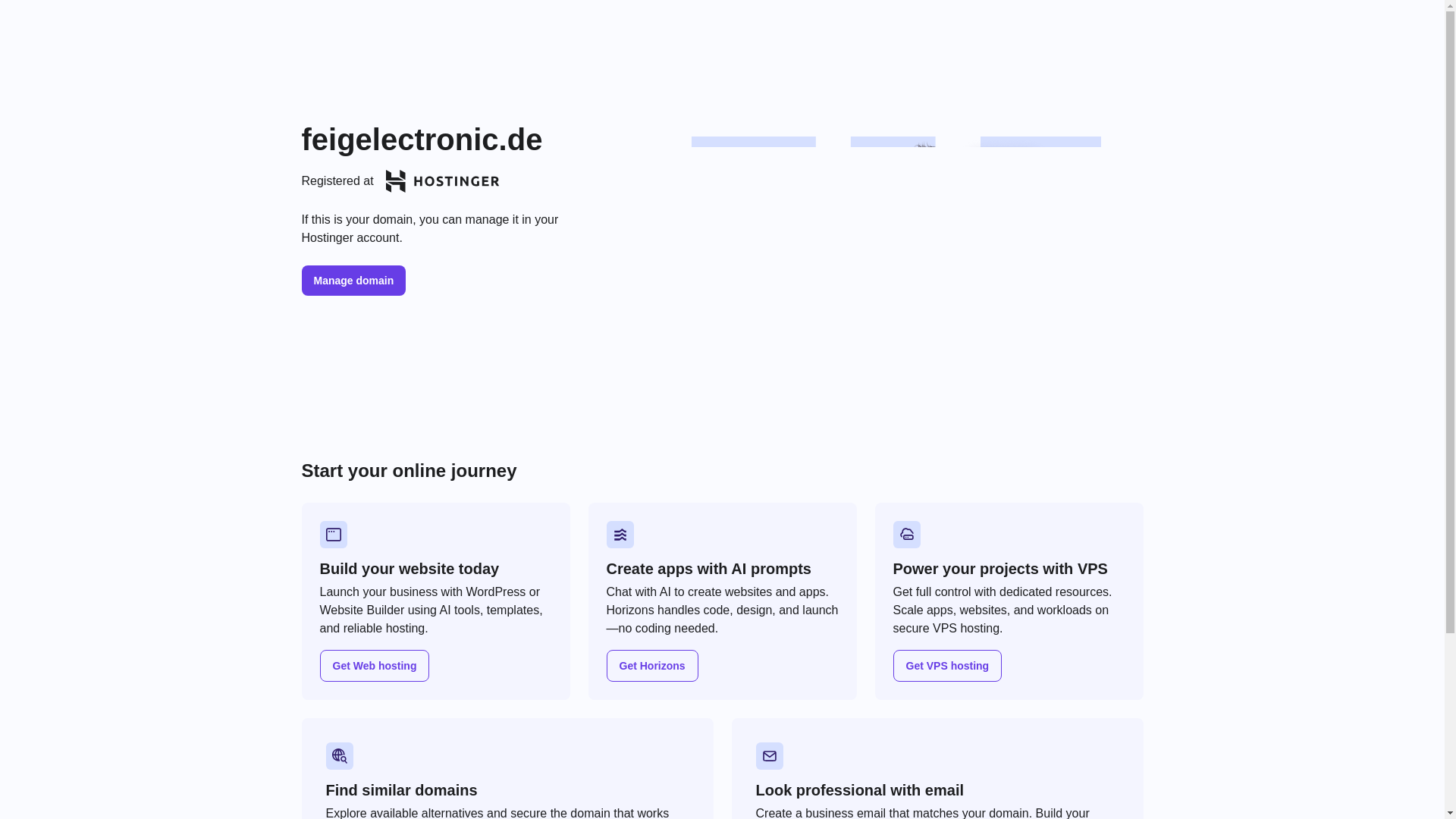 website screenshot of https://feigelectronic.de/