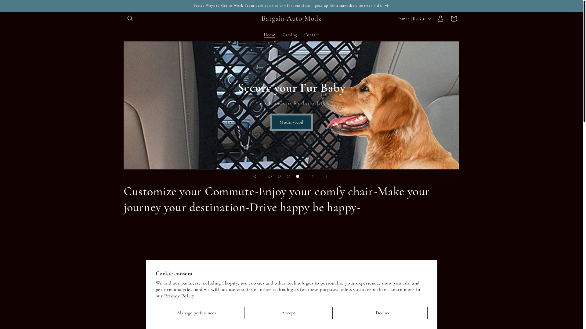 website screenshot of https://bargainautomodz.com/