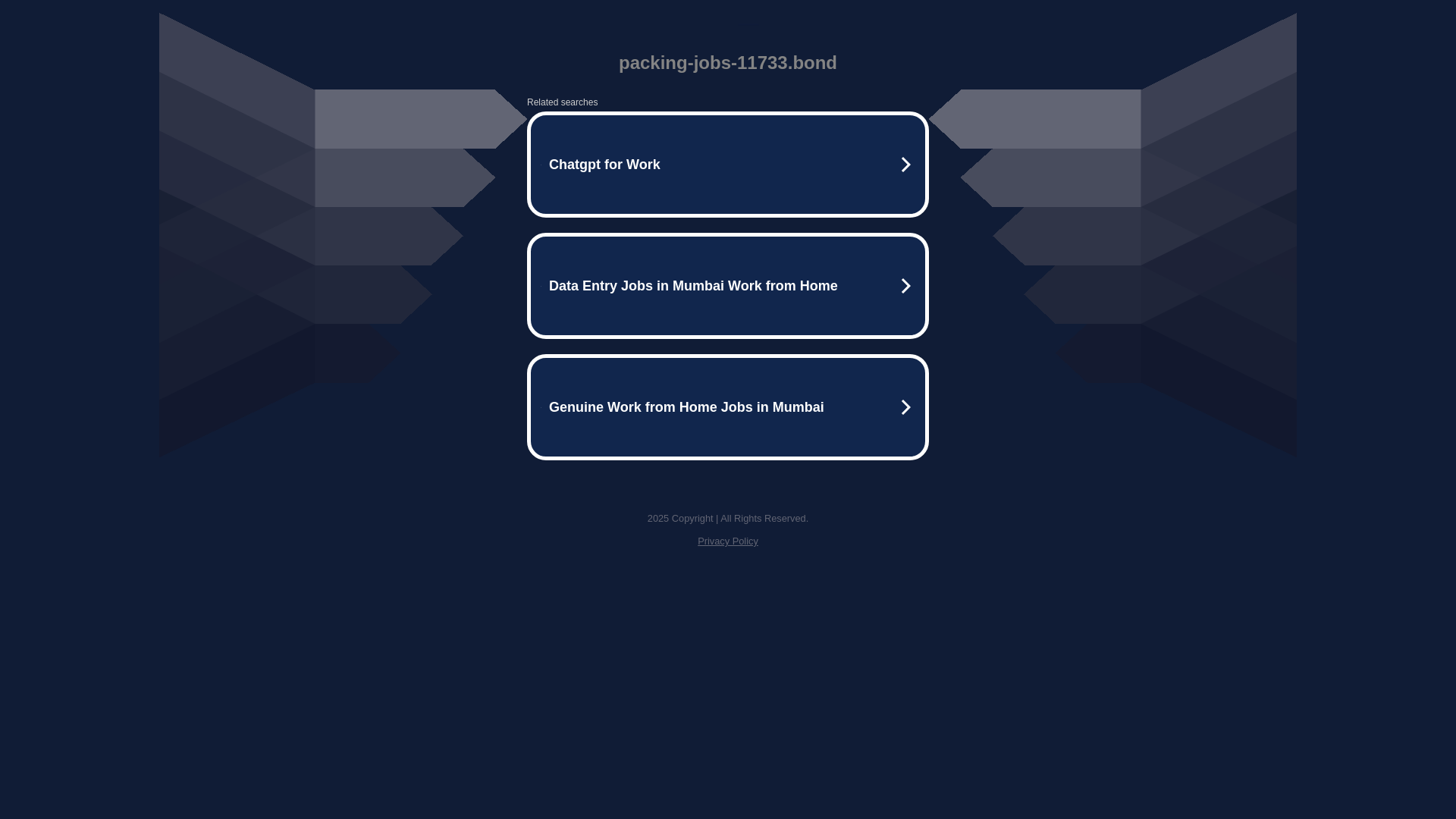 website screenshot of https://packing-jobs-11733.bond/