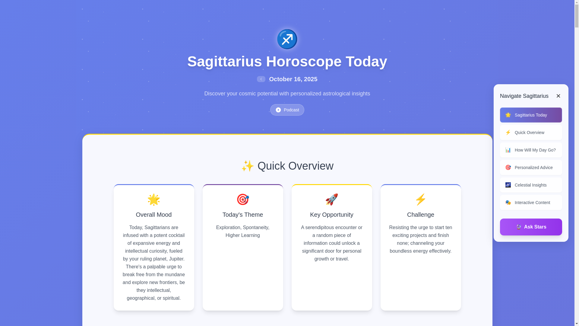 website screenshot of https://sagittarius.pages.dev/