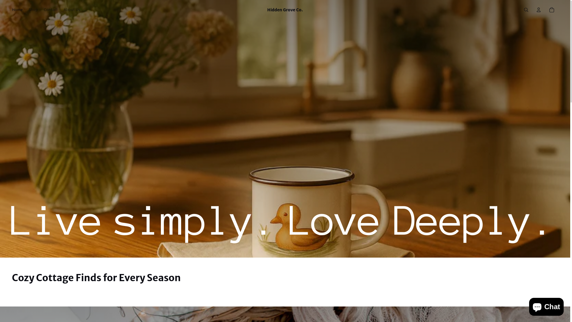 website screenshot of https://hiddengroveco.com/