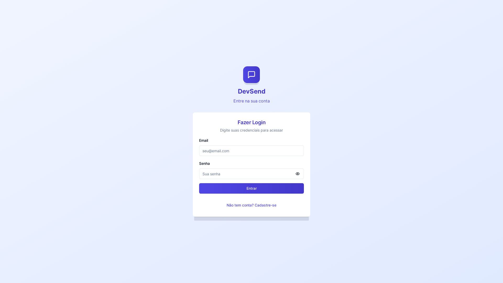 website screenshot of https://devsend.pages.dev/