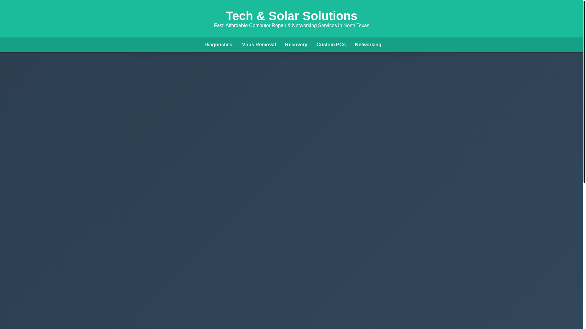 website screenshot of https://techandsolarsolutions.com/