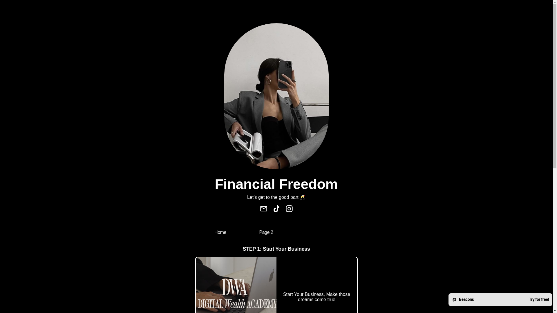 website screenshot of https://herfinancialfreedomproject.com/