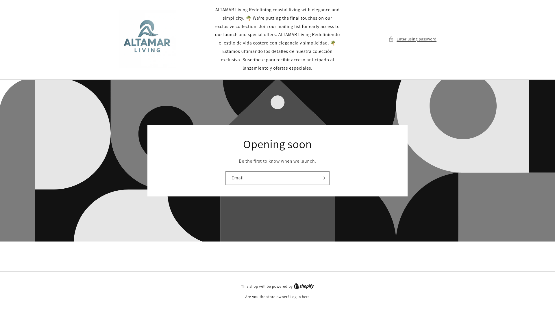website screenshot of https://altamarliving.com/