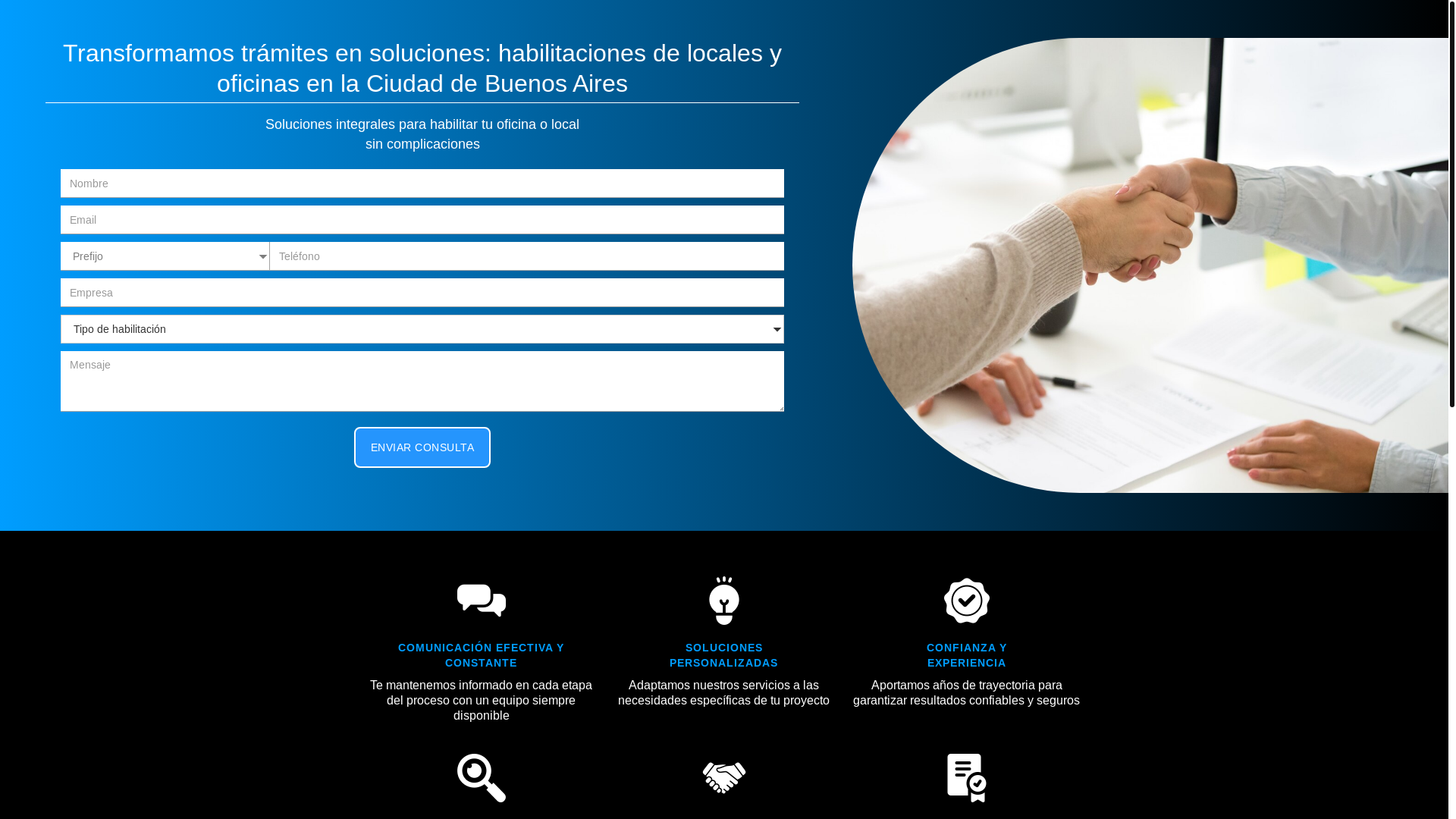 website screenshot of https://dehabilitaciones.com.ar/