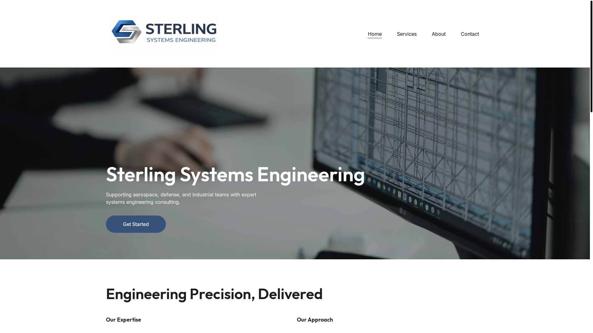 website screenshot of https://sterlingsystemseng.com/
