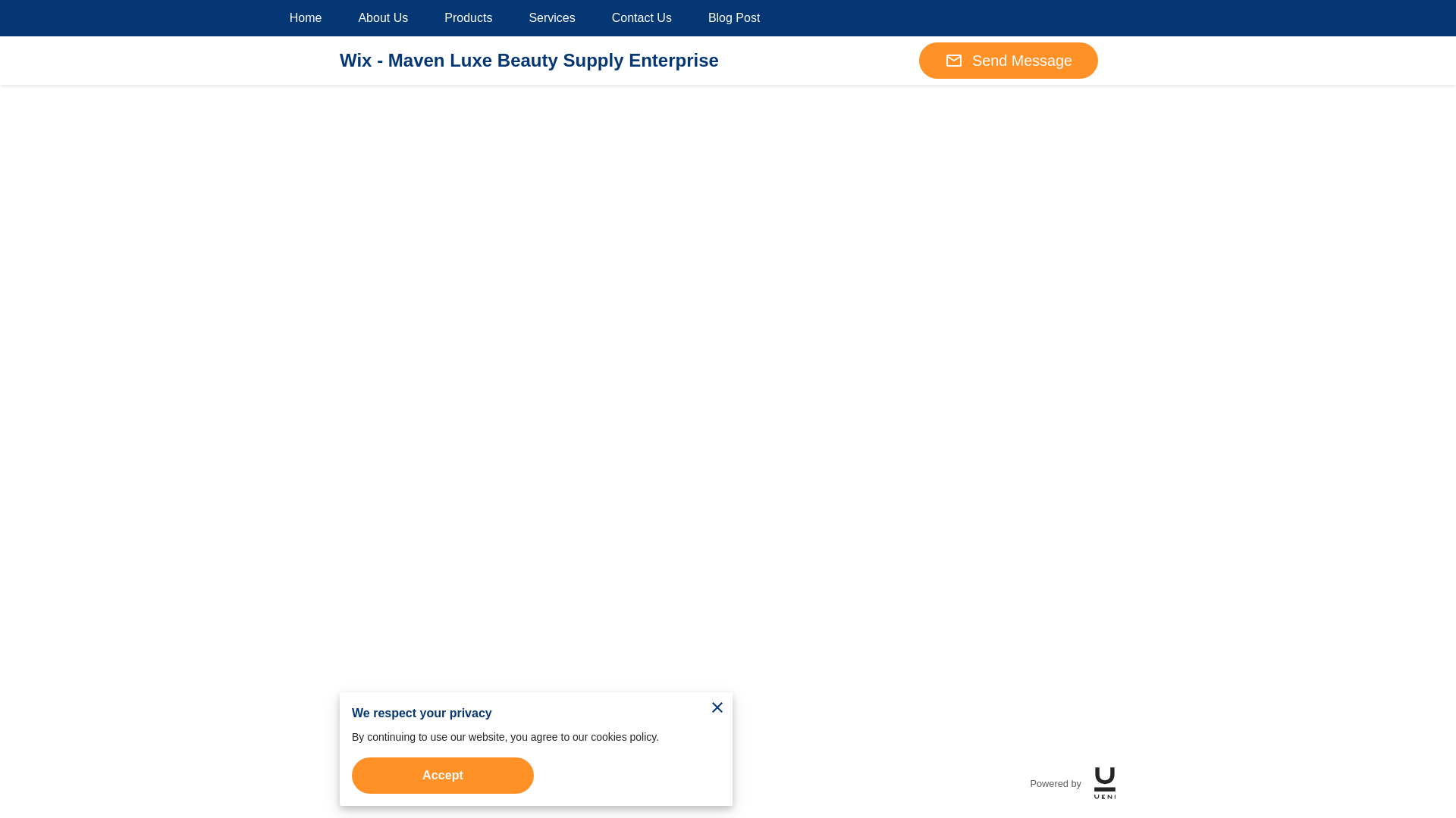 website screenshot of https://mavilyxbeauty.com/