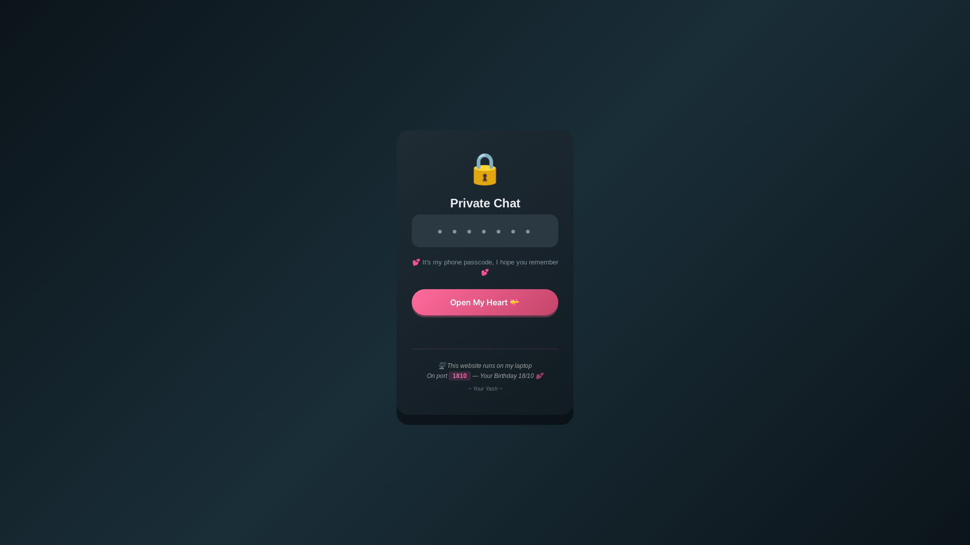 website screenshot of https://iloveyounidhi.site/