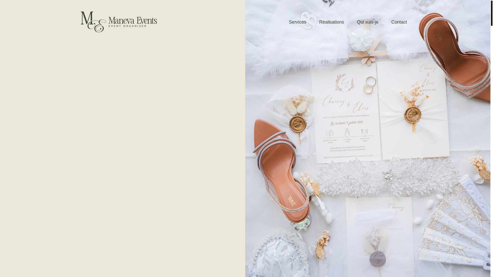 website screenshot of https://manevaevents.fr/