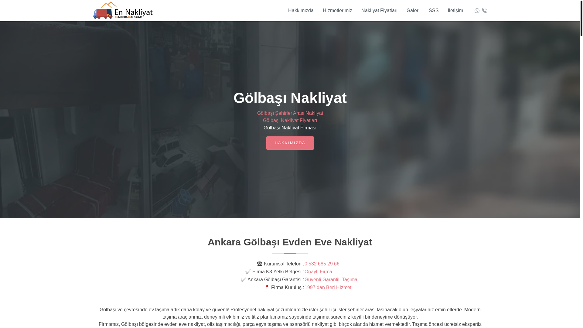 website screenshot of https://golbasinakliyat.net.tr/