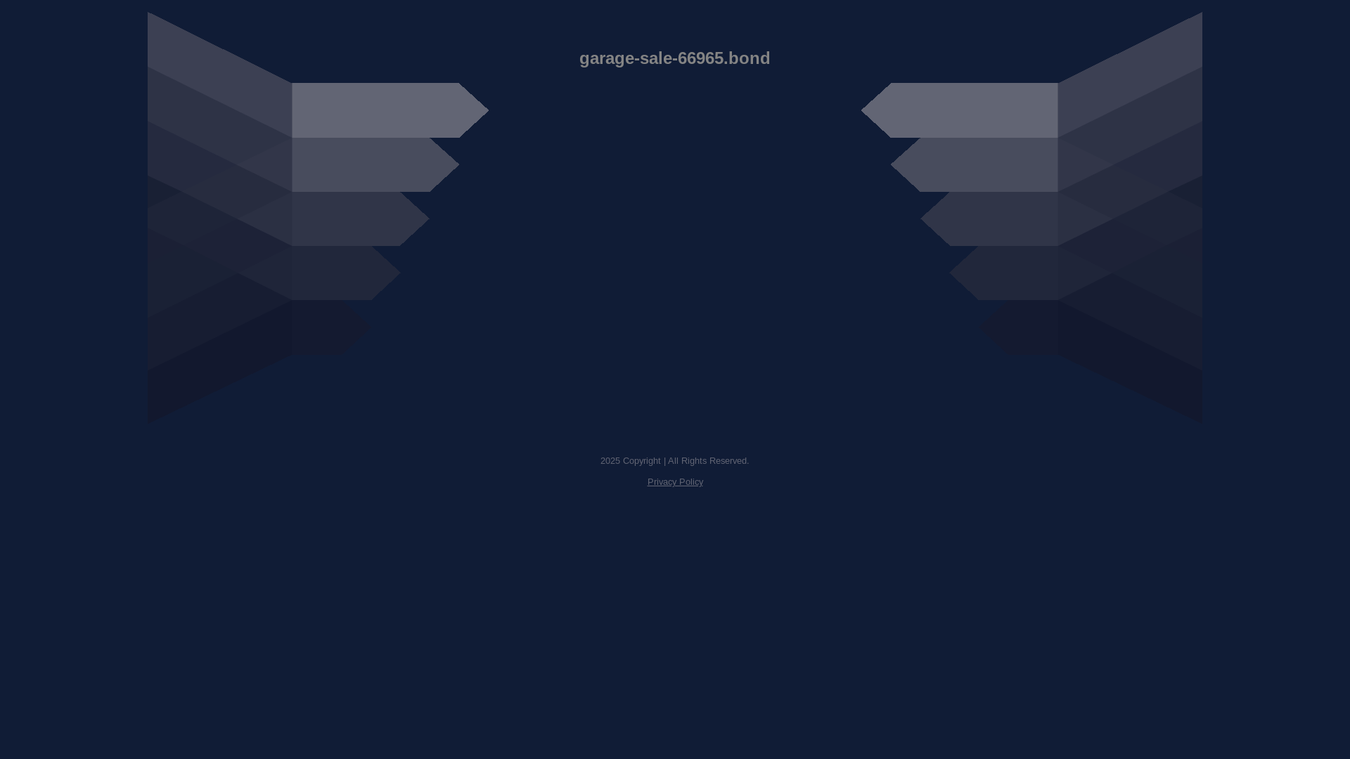 website screenshot of https://garage-sale-66965.bond/