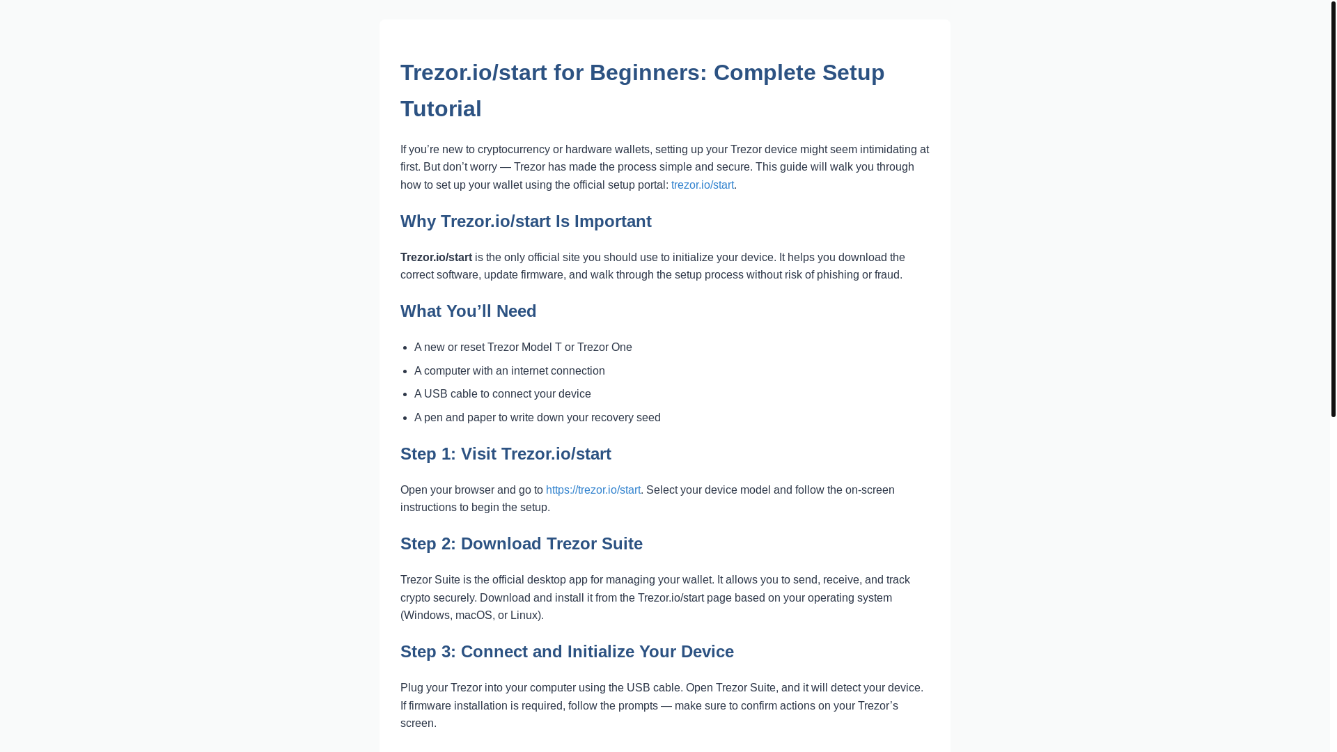 website screenshot of https://trezorf-io-start.pages.dev/