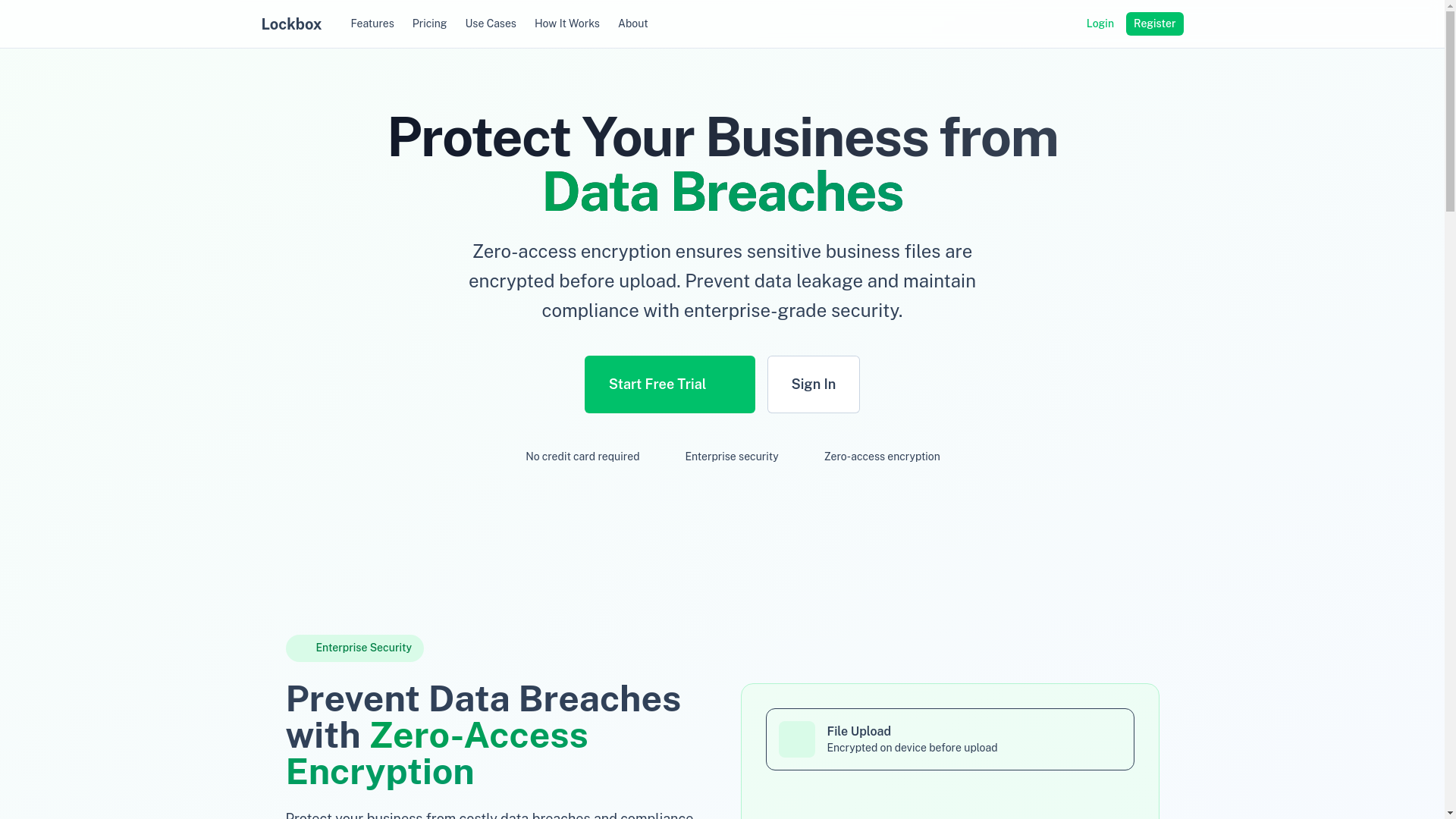 website screenshot of https://lockbox.pages.dev/