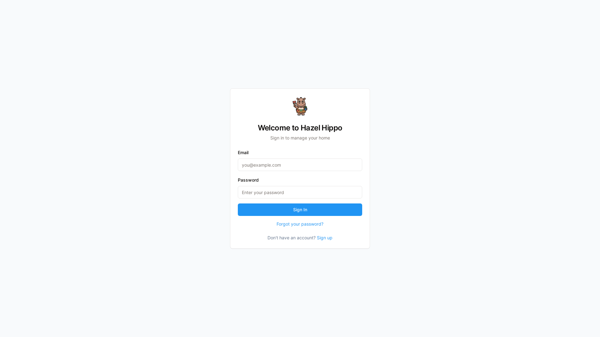 website screenshot of https://hazelhippo.com/