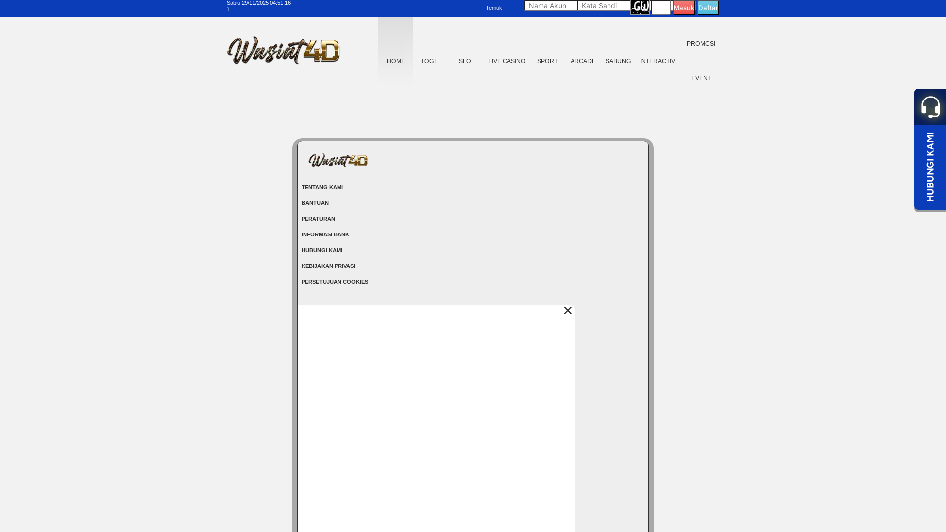 website screenshot of https://wasiatkata.com/