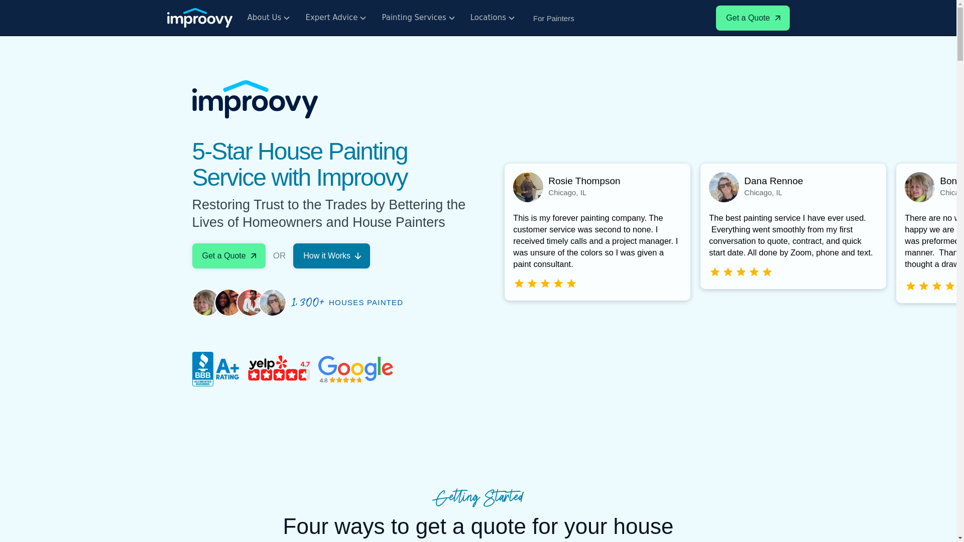 website screenshot of https://improovy.solutions/