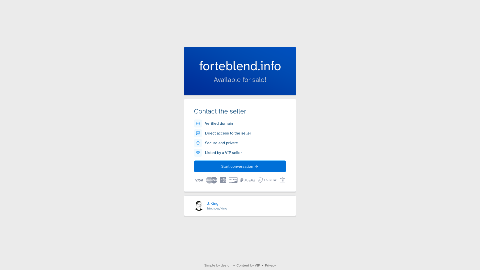 website screenshot of https://forteblend.info/