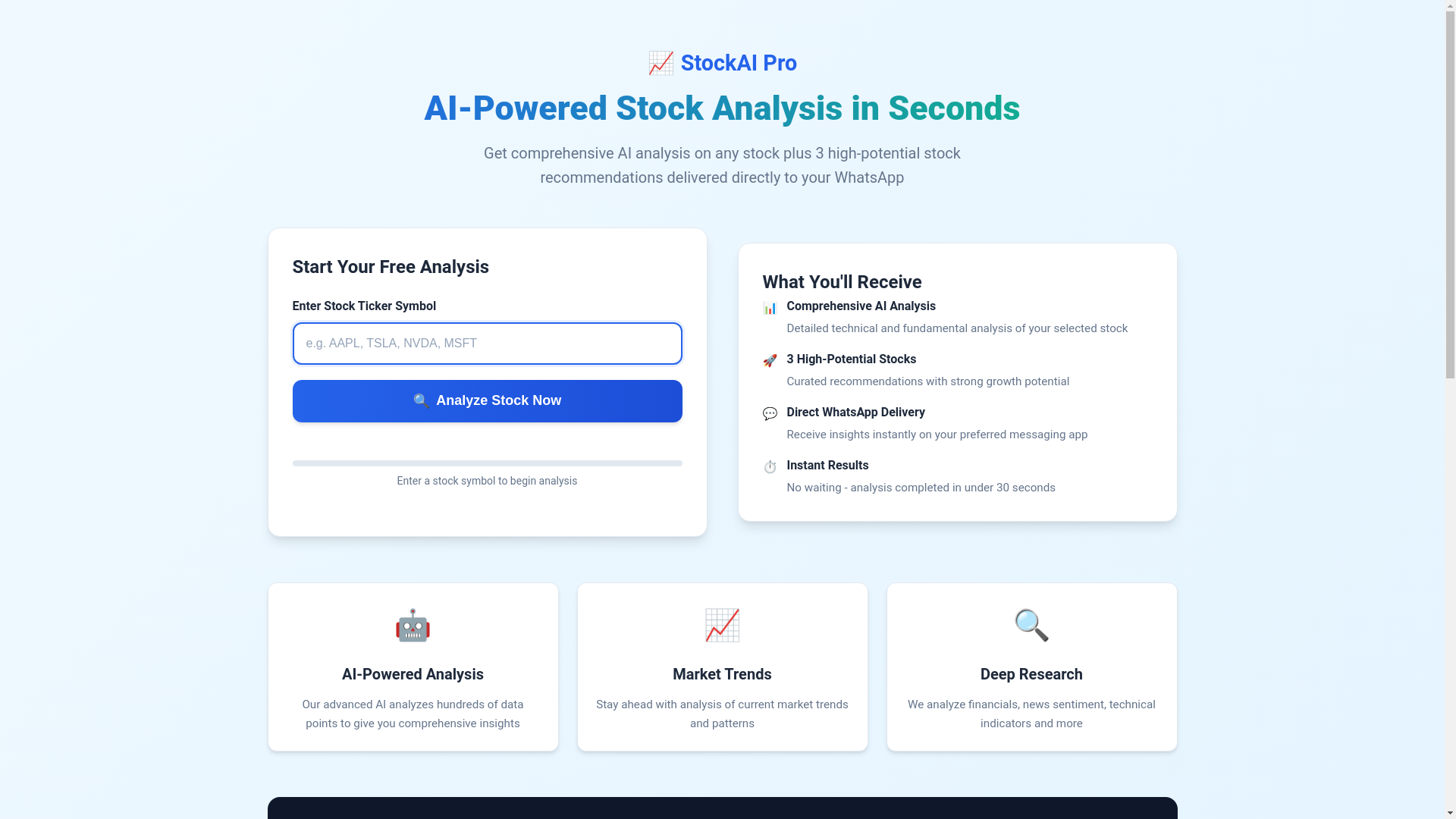 website screenshot of https://aistockinsights.cfd/
