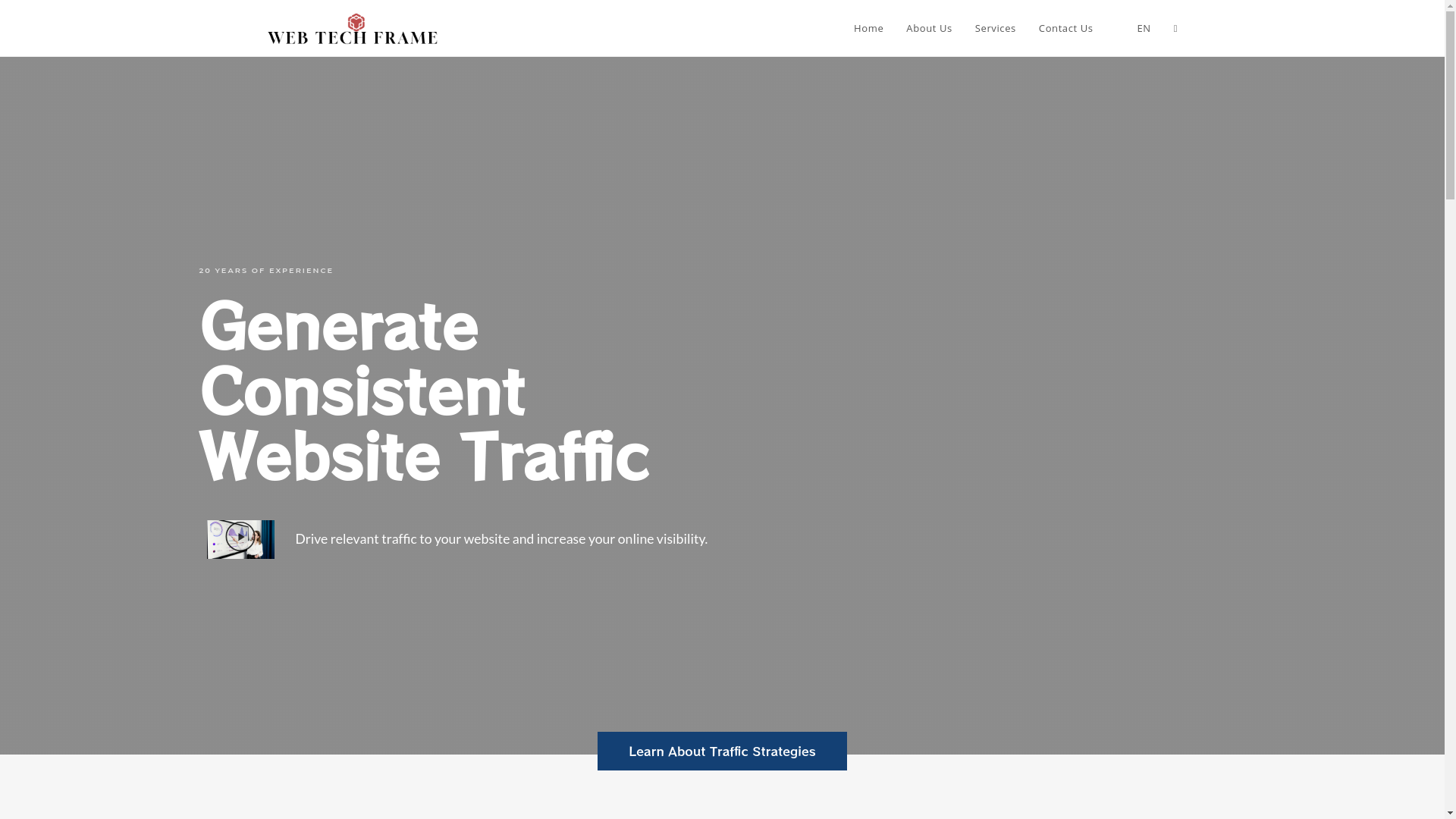 website screenshot of https://web-tech-frame.com/