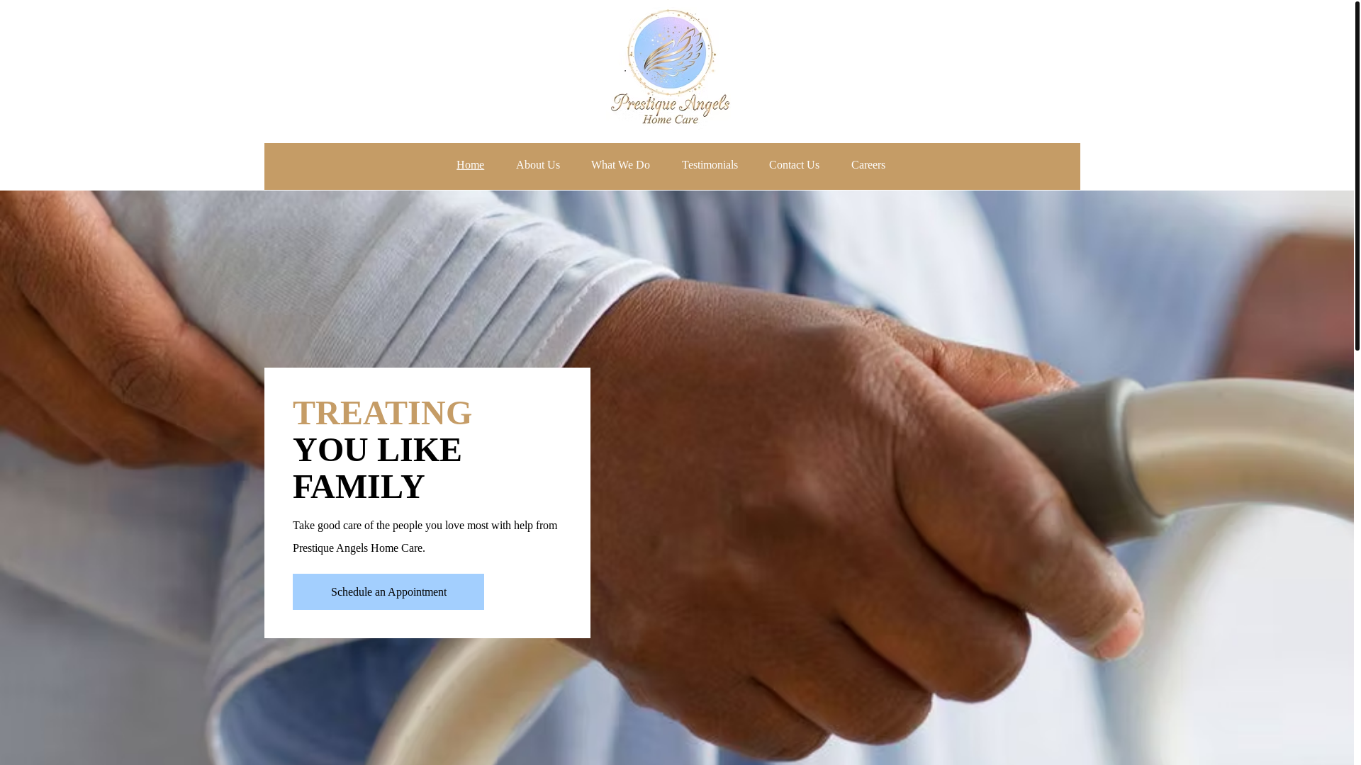 website screenshot of https://prestiqueangelshomecare.info/