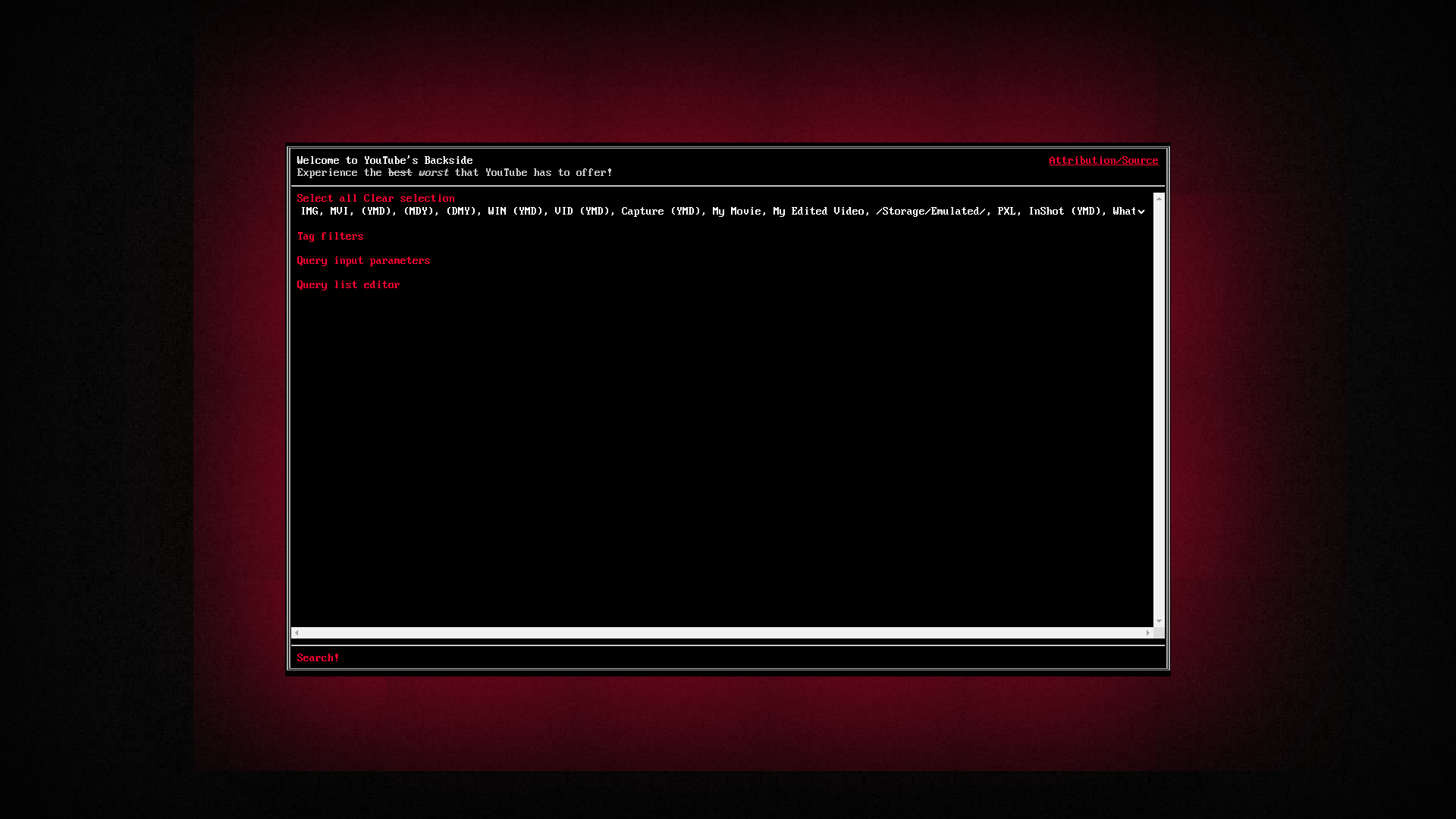 website screenshot of https://backsideofyoutube.com/