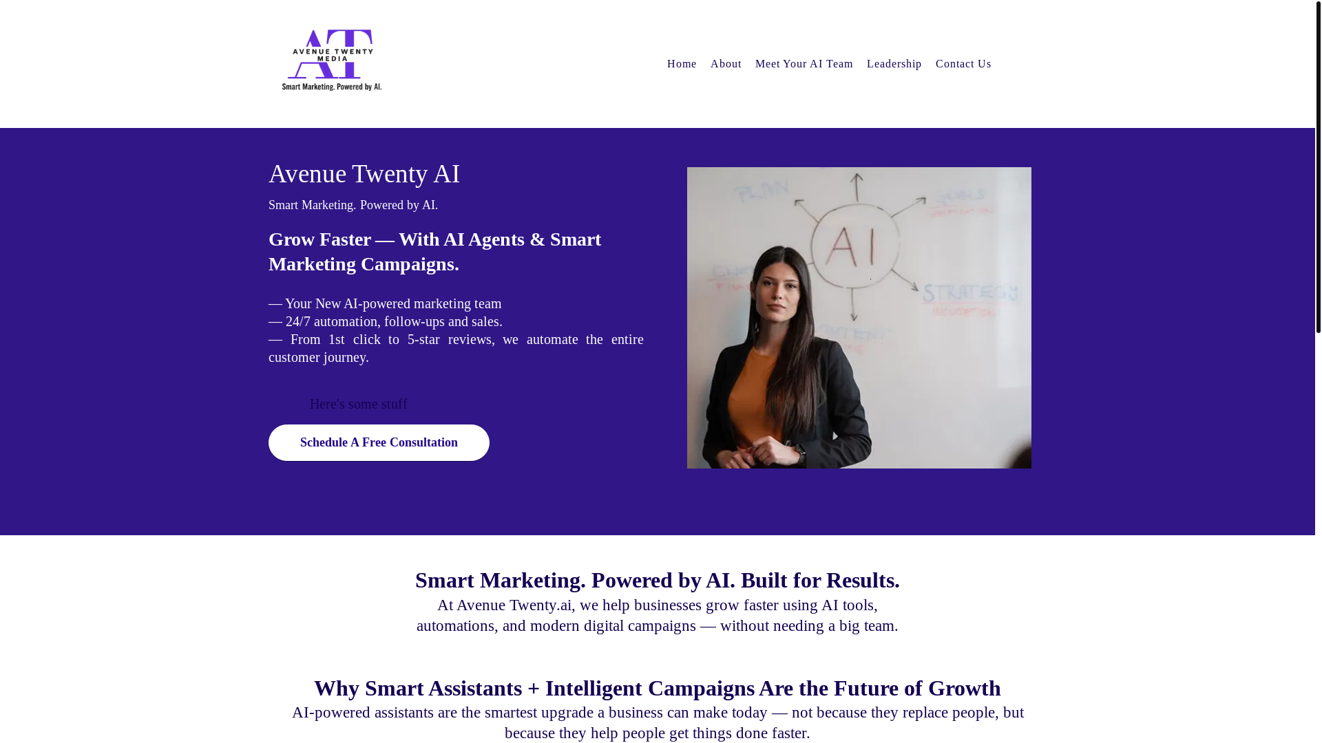 website screenshot of https://labsavenuetwentyai.com/