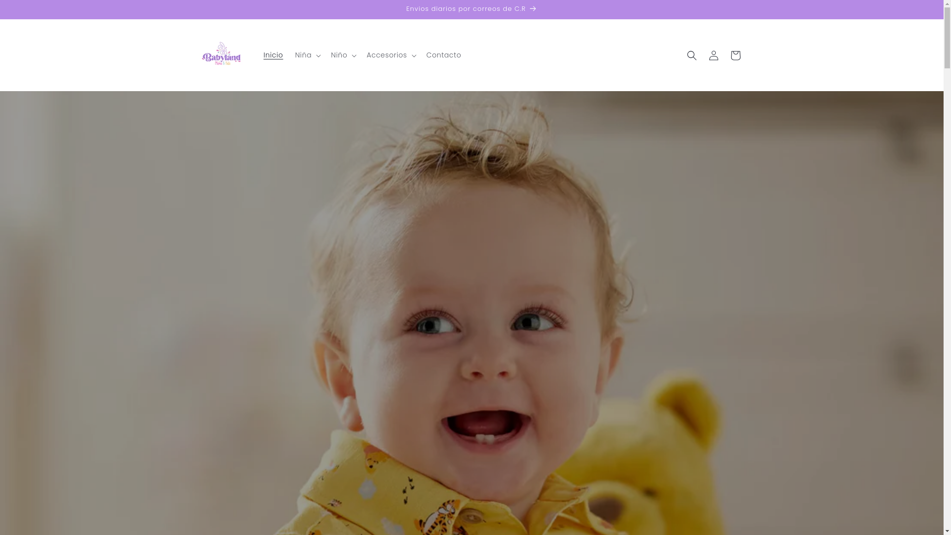website screenshot of https://babylandcr.co/