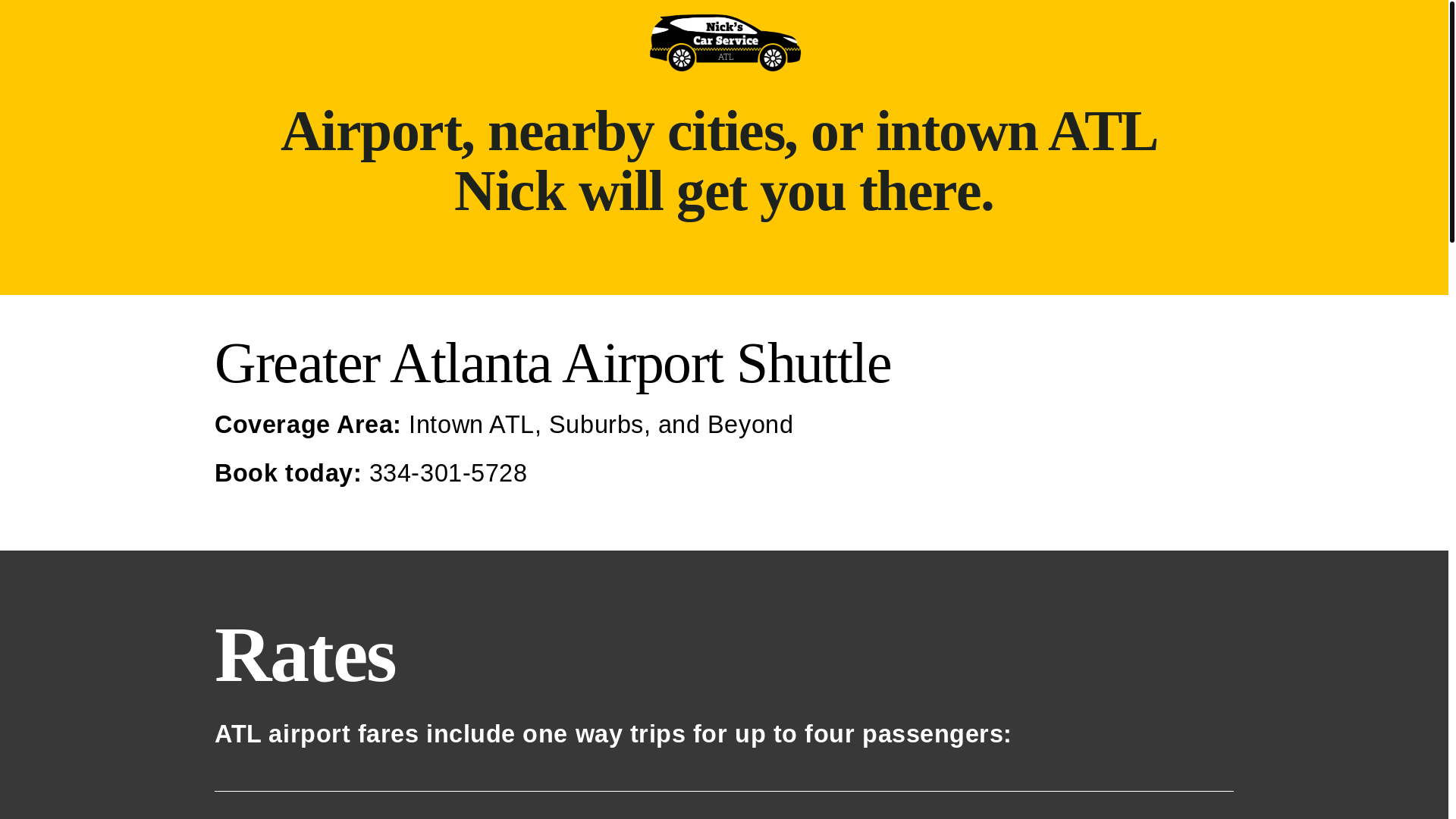 website screenshot of https://nickscarserviceatl.com/