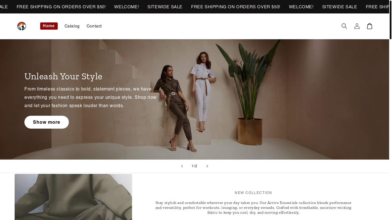 website screenshot of https://samuraifashion.store/