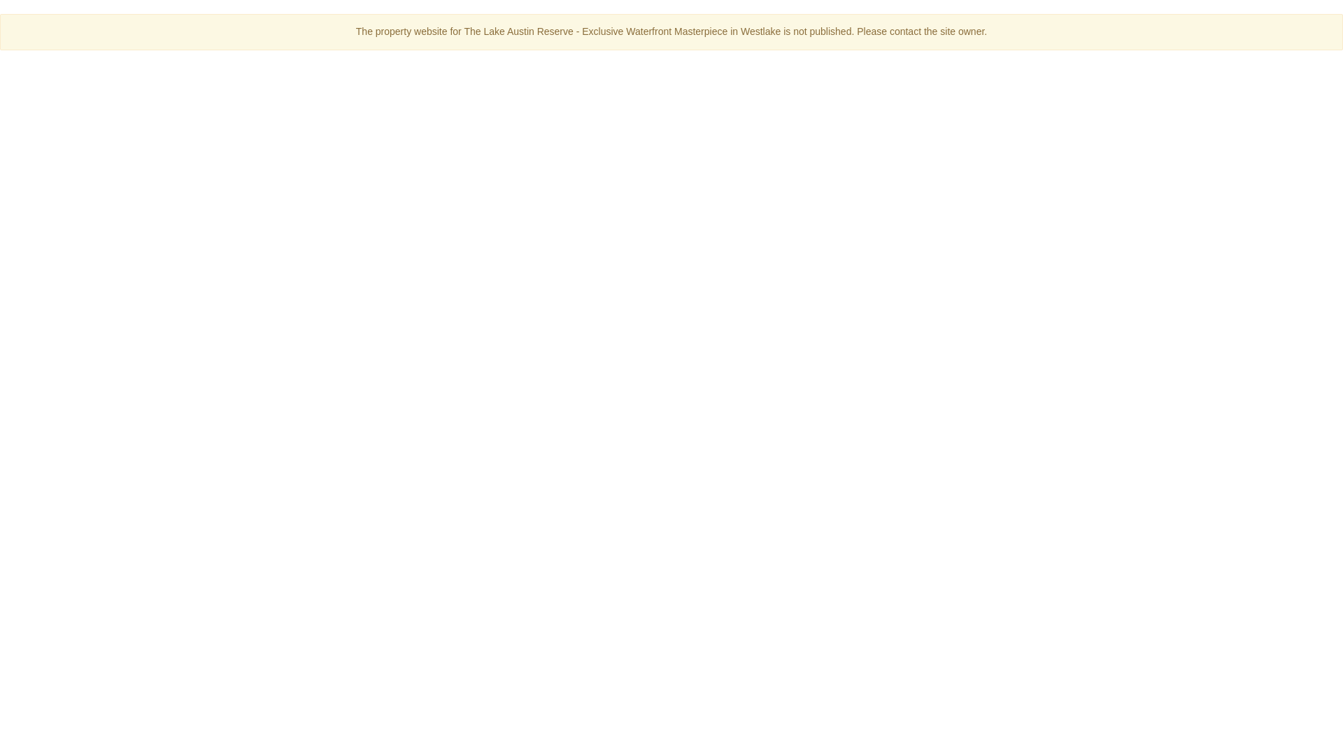 website screenshot of https://thelakeaustinreserve.com/