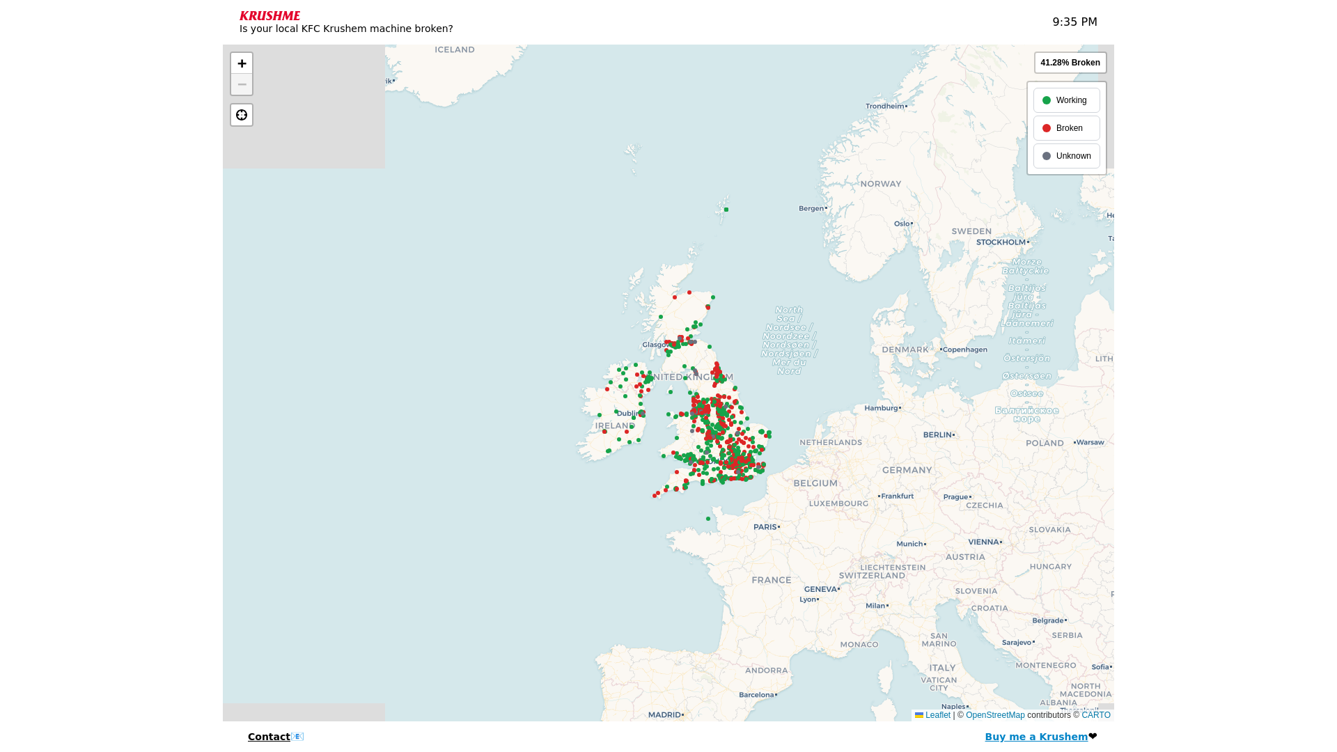 website screenshot of https://krushme.co.uk/