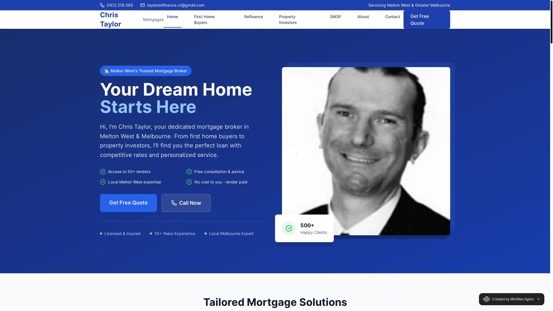 website screenshot of https://tayloredfinance.online/