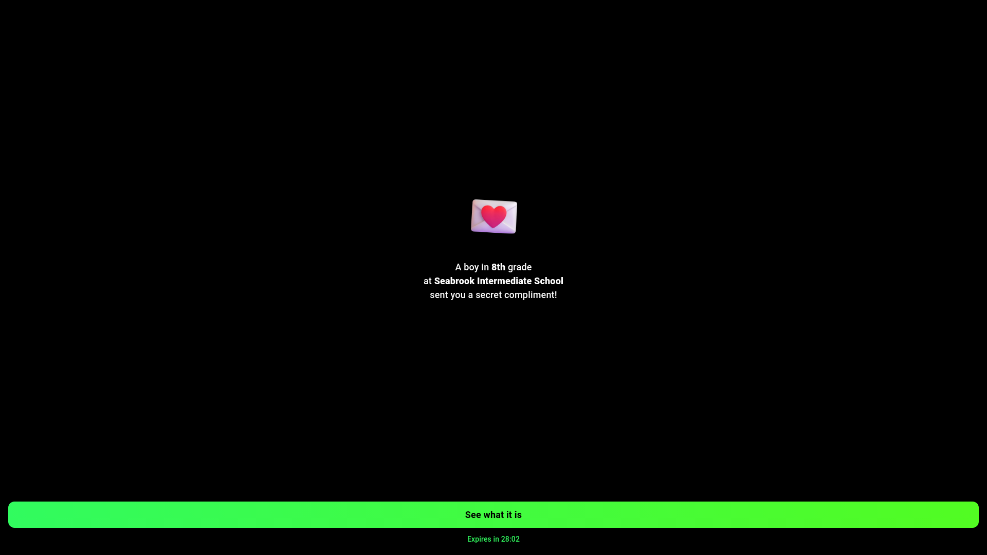 website screenshot of https://findcrush.xyz/8koi4